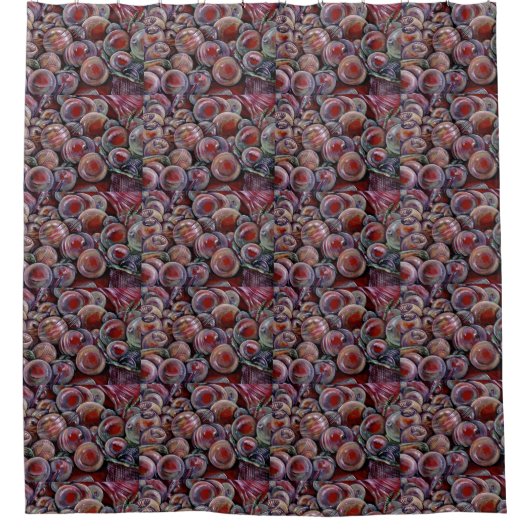 Weihnachtsbäume Duschvorhang (Vorderseite)