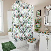 Weihnachtsbäume Duschvorhang