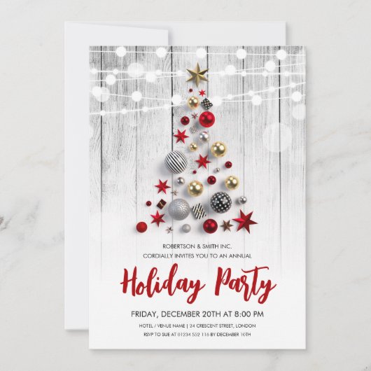 Weihnachtsbäume Einladung (Vorderseite)