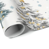 Weihnachtsbäume Elegante Geschenkpapier (Rolleneckpunkt)