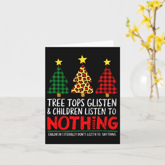 Weihnachtsbäume Eltern-Spaß für Lehrer Lo Karte (Gelbe Blume)