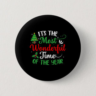 Weihnachtsbäume Es ist die wunderbarste Zeit der Button