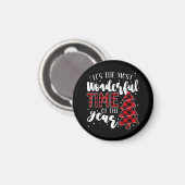 Weihnachtsbäume Es ist die wunderbarste Zeit der W Magnet (Vorderseite/Rückseite)