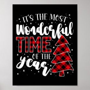 Weihnachtsbäume Es ist die wunderbarste Zeit der W Poster