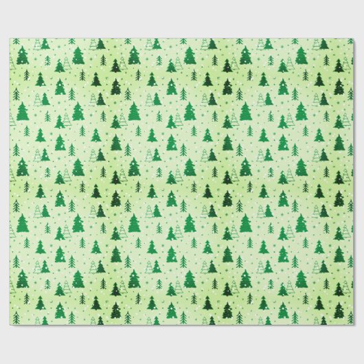 Weihnachtsbäume fallen Winter Wunderwerk Geschenkpapier (Flach)