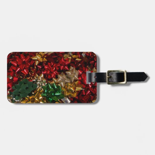 Weihnachtsbäume farbenfroher Feiertag Gepäckanhänger (Vorderseite horizontal)