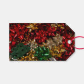 Weihnachtsbäume farbenfroher Feiertag Geschenkanhänger (Vorderseite (Horizontal))