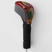 Weihnachtsbäume farbenfroher Feiertag Golf Headcover (angewinkelt)