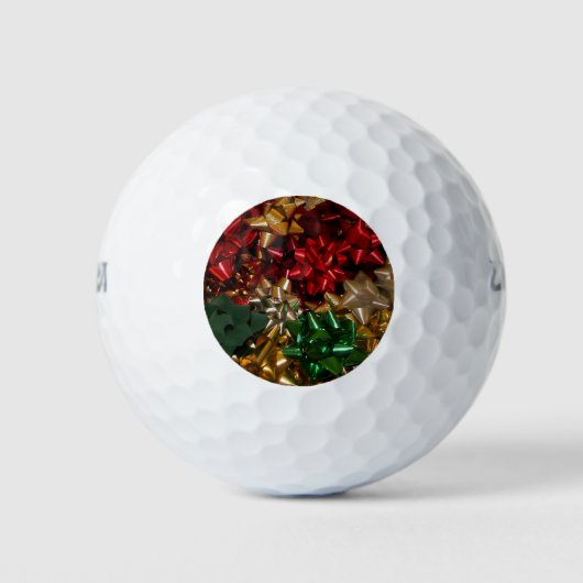 Weihnachtsbäume farbenfroher Feiertag Golfball (Vorderseite)
