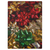 Weihnachtsbäume farbenfroher Feiertag Klemmbrett (Rückseite)