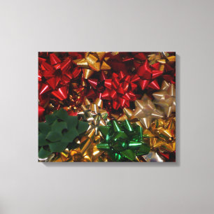 Weihnachtsbäume farbenfroher Feiertag Leinwanddruck