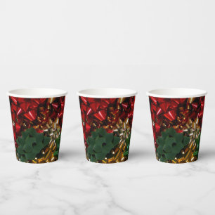 Weihnachtsbäume farbenfroher Feiertag Pappbecher