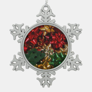 Weihnachtsbäume farbenfroher Feiertag Schneeflocken Zinn-Ornament