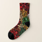 Weihnachtsbäume farbenfroher Feiertag Socken (Links - Außen)