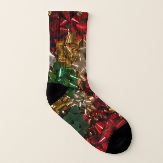 Weihnachtsbäume farbenfroher Feiertag Socken (Links - Innen)