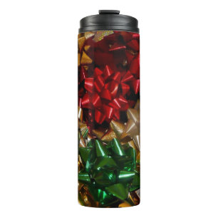 Weihnachtsbäume farbenfroher Feiertag Thermosbecher