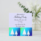 Weihnachtsbäume Feiertag Einladung (Stehend Vorderseite)