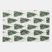 Weihnachtsbäume - Feiertag Geschirrtuch (Horizontal)