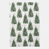 Weihnachtsbäume - Feiertag Geschirrtuch (Vertikal)