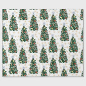 Weihnachtsbäume - Feiertage Geschenkpapier (Flach)