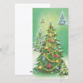 Weihnachtsbäume Feiertagskarte (Vorne/Hinten)