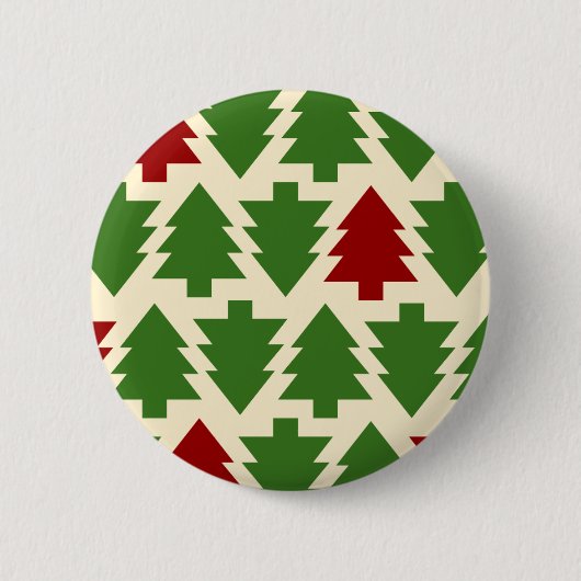 Weihnachtsbäume-Feiertagsmuster Button (Vorderseite)