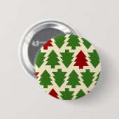Weihnachtsbäume-Feiertagsmuster Button (Vorne & Hinten)
