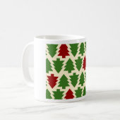 Weihnachtsbäume-Feiertagsmuster Kaffeetasse (Vorderseite Links)