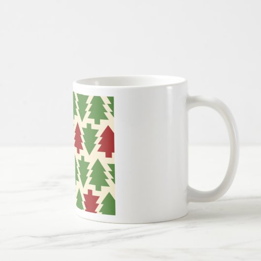 Weihnachtsbäume-Feiertagsmuster Kaffeetasse (Rechts)