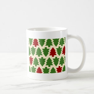Weihnachtsbäume Feiertagsmuster Kaffeetasse