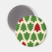Weihnachtsbäume-Feiertagsmuster Magnet (Vorderseite/Rückseite)