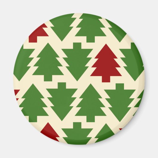 Weihnachtsbäume-Feiertagsmuster Magnet (Vorne)