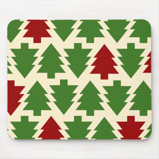 Weihnachtsbäume-Feiertagsmuster Mousepad (Vorne)