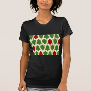 Weihnachtsbäume-Feiertagsmuster T-Shirt