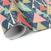 Weihnachtsbäume Festliche nahtlose Illustration. Geschenkpapier (Rolleneckpunkt)