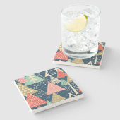 Weihnachtsbäume Festliche nahtlose Illustration. Steinuntersetzer (Seitenansicht)