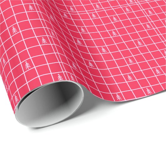Weihnachtsbäume Festliche Weihnachten Geschenkpapier (Rolleneckpunkt)
