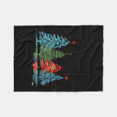 Weihnachtsbäume Fleecedecke (Vorderseite (Horizontal))