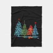 Weihnachtsbäume Fleecedecke (Vorderseite)