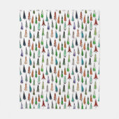 Weihnachtsbäume Fleecedecke (Vorderseite)