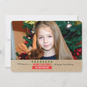 Weihnachtsbäume Foto-Urlaubskarte Feiertagskarte
