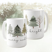 Weihnachtsbäume Froh & Hell Keramikbecher Kaffeetasse