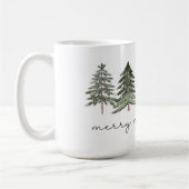 Weihnachtsbäume Froh & Hell Keramikbecher Kaffeetasse (Links)