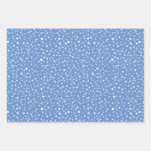 Weihnachtsbäume "Frohe Weihnachten" Schnee blau Geschenkpapier Set (Vorderseite 2)