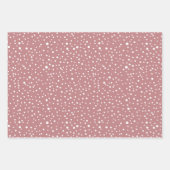 Weihnachtsbäume "Frohe Weihnachten" Schnee staubig Geschenkpapier Set (Vorderseite 2)