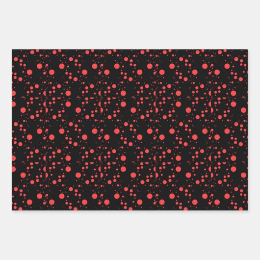 Weihnachtsbäume fröhlich und hell Polka Dots Geschenkpapier Set (Vorderseite 2)