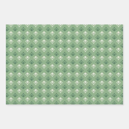 Weihnachtsbäume für Zierzwecke.Umschlagpapier Set Geschenkpapier Set (Vorderseite)