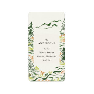 Weihnachtsbäume geben Adresse Etikett zurück Adressaufkleber