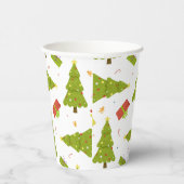 Weihnachtsbäume geben modernen Whimsical Niedliche Pappbecher (Rechts)