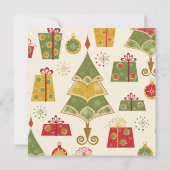 Weihnachtsbäume & Geschenke Weihnachtsfeierliche P Einladung (Rückseite)